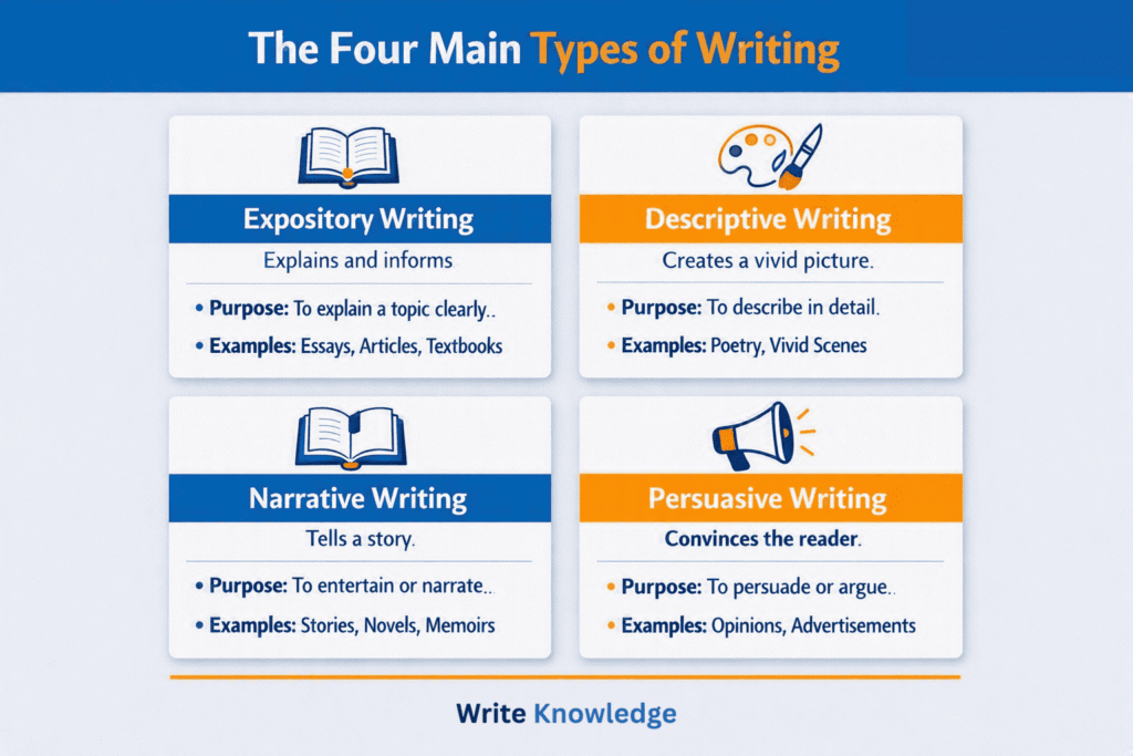 Four Main Types of Writing