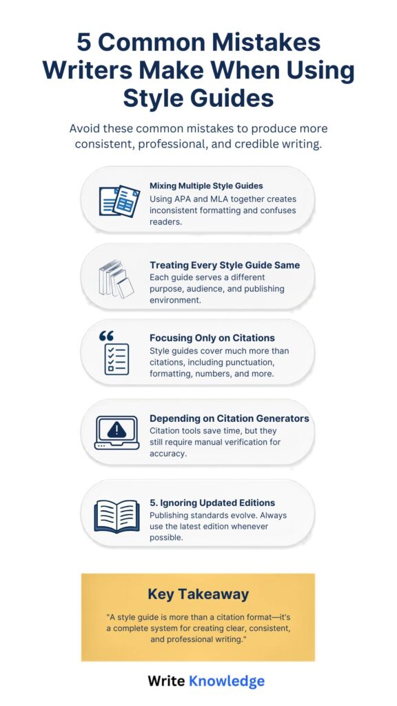 Infographic on Writing Style Guide Mistakes