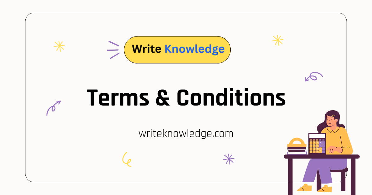 terms and conditions Write Knowledge