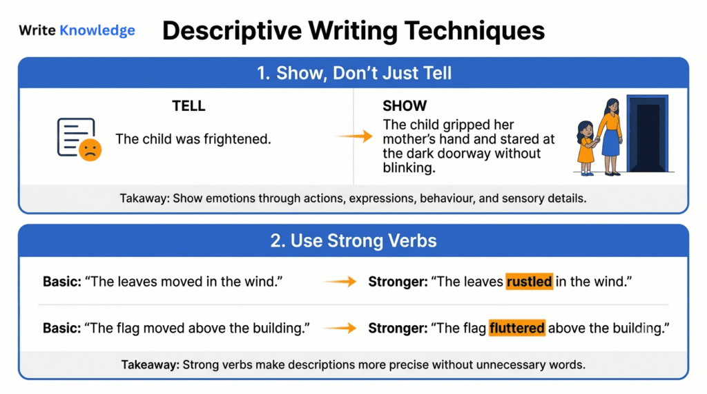 Descriptive Writing Techniques: Show, Don't Just Tell