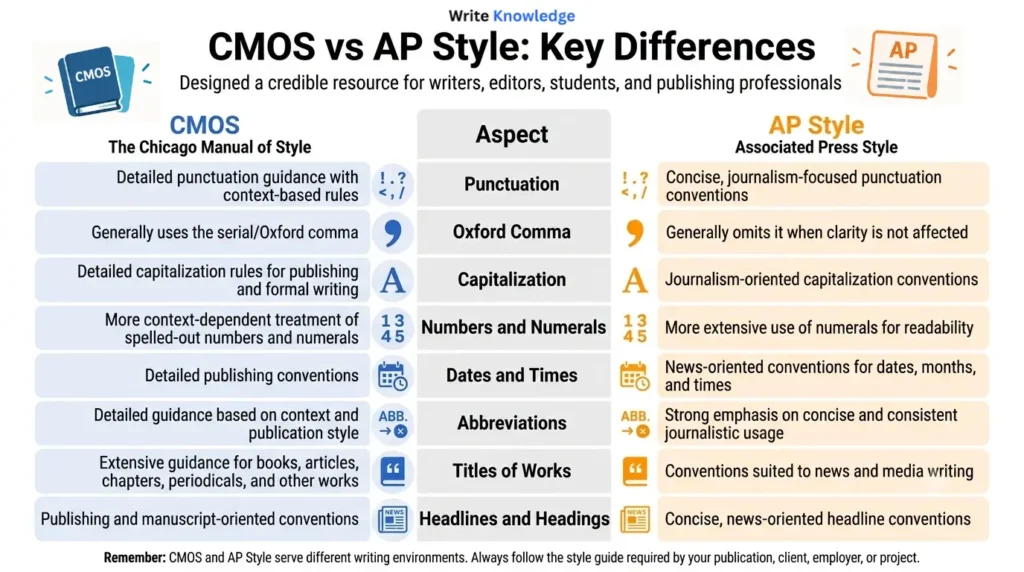 CMOS vs AP Style - Key Differences