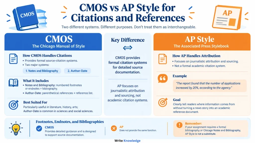 CMOS vs AP Style for Citations and References