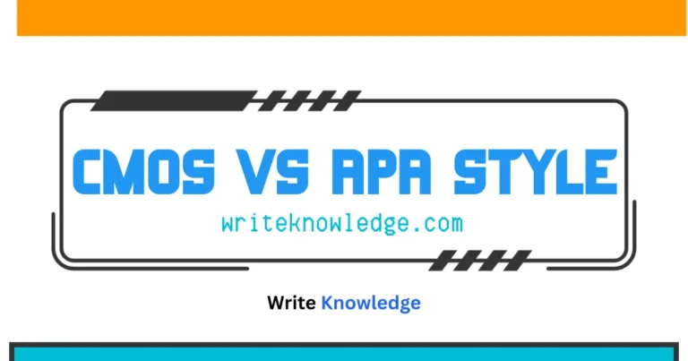CMOS vs APA writing style