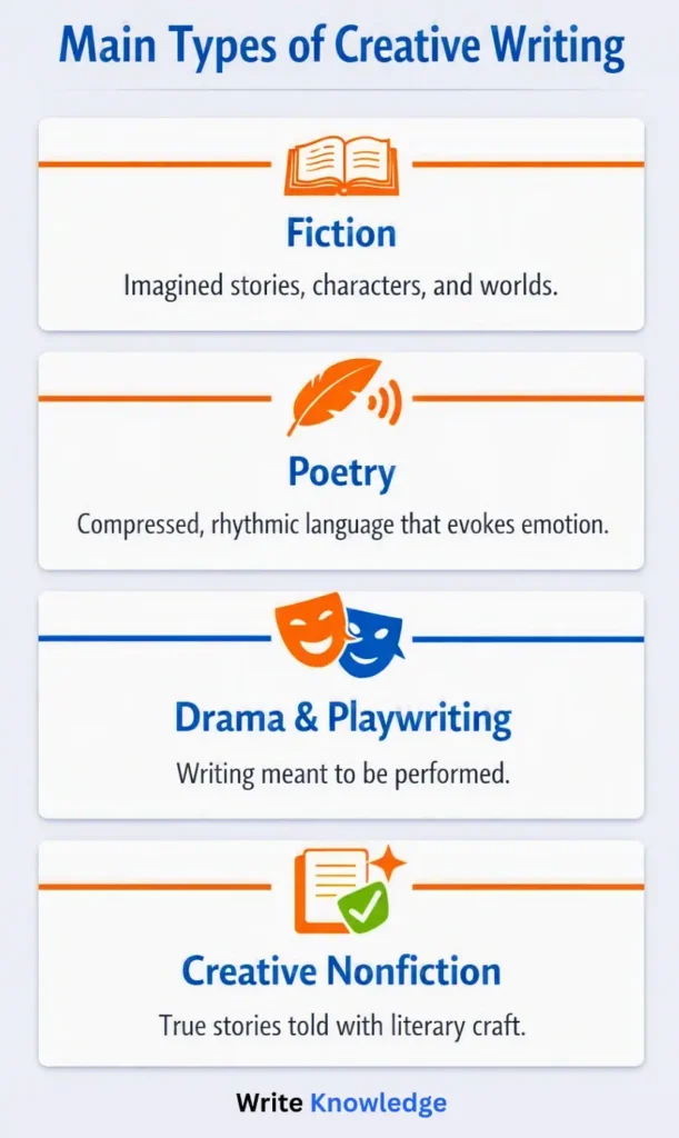 Main Types of Creative Writing